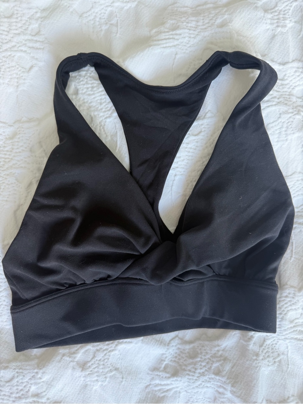 lululemon athletica Black Twist-Front Sports Bra